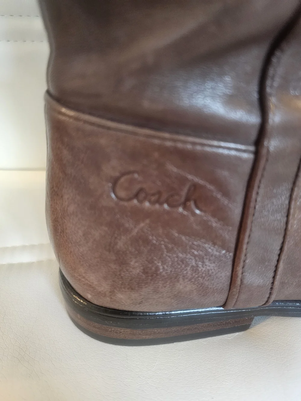 Coach Brown Leather Knee-High Boots